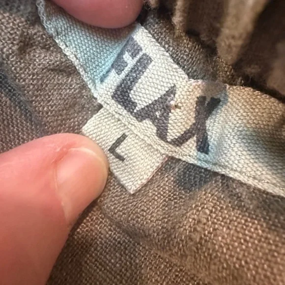 Flax Jeanne Engelhart Maxi Skirt Pull On Linen Sz. L Brown Lagenlook Minimalist - Picture 8 of 8